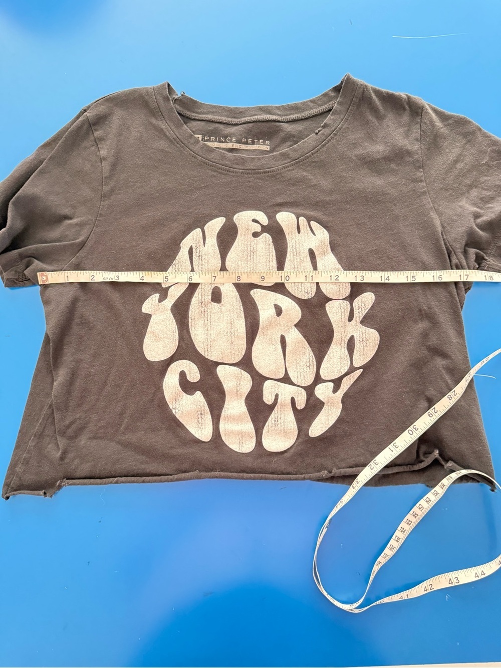 Prince Peter Collection Cropped Graphic Tee. Size Junior M=XS. Like New - Picture 4 of 7